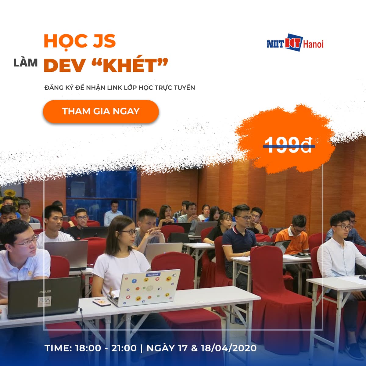 Chương trình HỌC JS - LÀM DEV KHÉT với 0đ