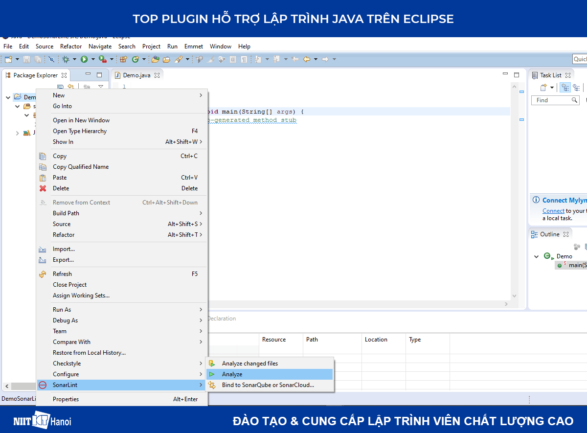 Plugin hỗ trợ lập trình Java trên Eclipse: Sử dụng Sona Lint
