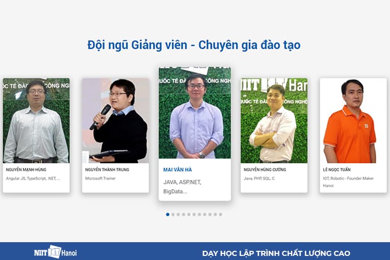 Đội ngũ giảng viên, chuyên gia tại NIIT - ICT Hà Nội