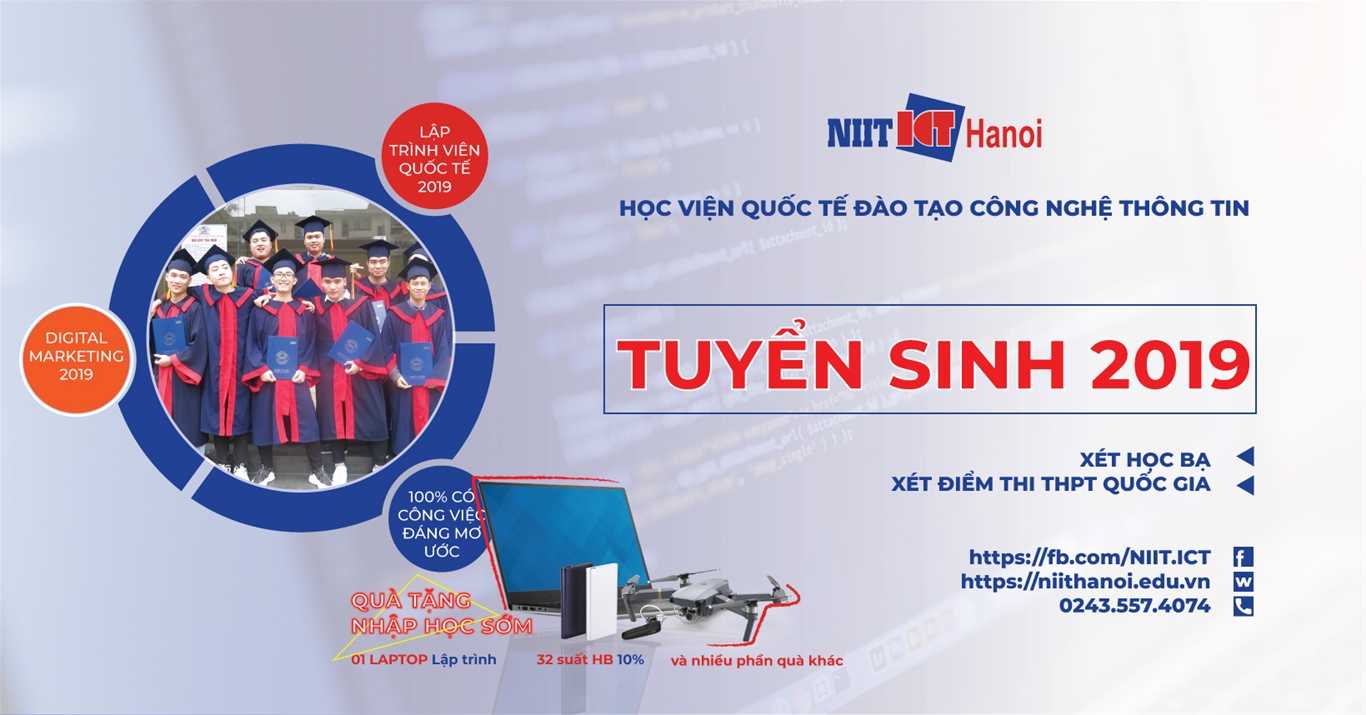 Tham gia xét tuyển tại NIIT-ICT Hà Nội - nhận học bổng hấp dẫn