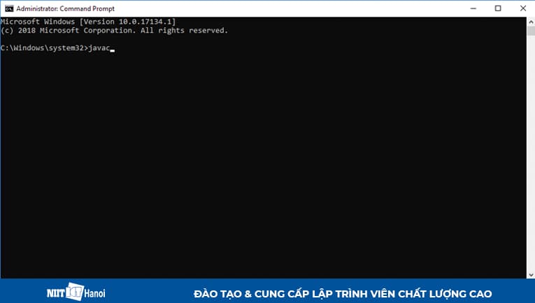 Gõ javac trong giao diện Command Prompt