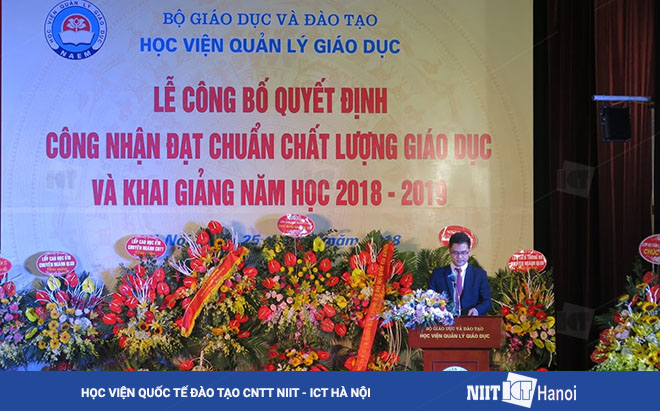 NIIT-ICT Hà Nội tham dự Lễ Công bố quyết định công nhận đạt chuẩn chất lượng và Khai giảng năm học mới 2018-2019-1