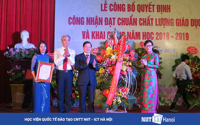 NIIT-ICT Hà Nội tham dự Lễ Công bố quyết định công nhận đạt chuẩn chất lượng và Khai giảng năm học mới 2018-2019-2