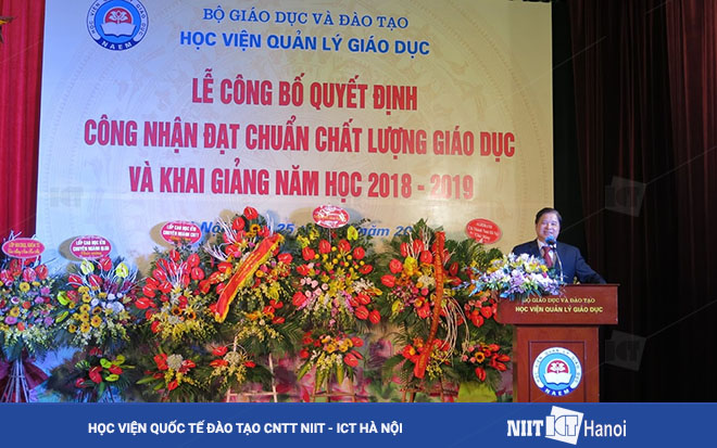 NIIT-ICT Hà Nội tham dự Lễ Công bố quyết định công nhận đạt chuẩn chất lượng và Khai giảng năm học mới 2018-2019-3