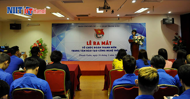 Lễ ra mắt tổ chức Đoàn Thanh niên Trung tâm đào tạo CNTT NIIT-ICT Hà Nội-1