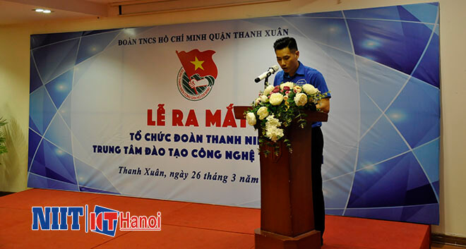 Lễ ra mắt tổ chức Đoàn Thanh niên Trung tâm đào tạo CNTT NIIT-ICT Hà Nội-4