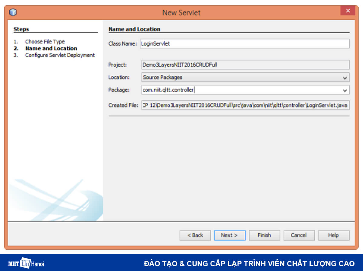 Chức năng Login / Logout với JSP và Servlet: Tạo Controller