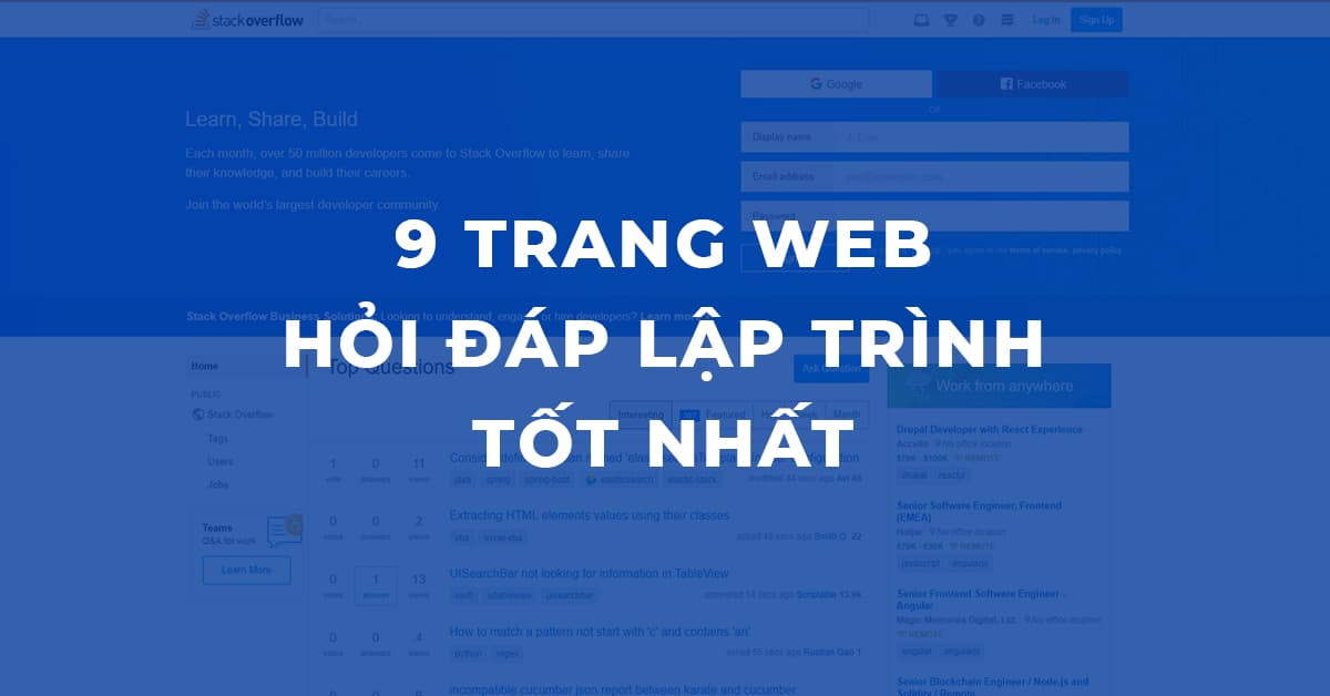 09 Trang web hỏi đáp giúp tự học lập trình tốt nhất.