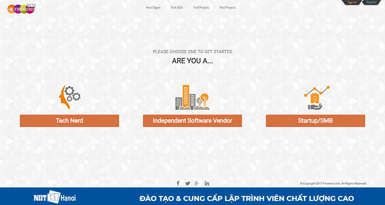 FindNerd: Trang web hỏi đáp Lập trình kết hợp Freelancer