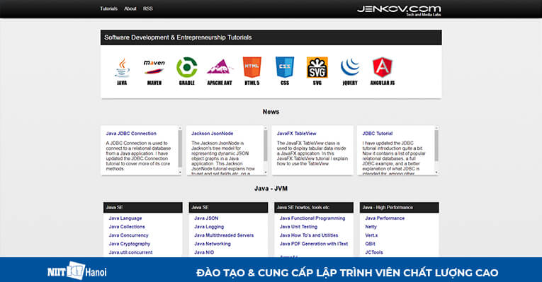 Trang web hướng dẫn lập trình Java: Jenkov Tutorials