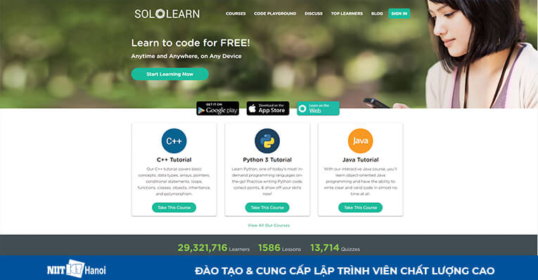 Trang web hướng dẫn lập trình Java: Sololearn