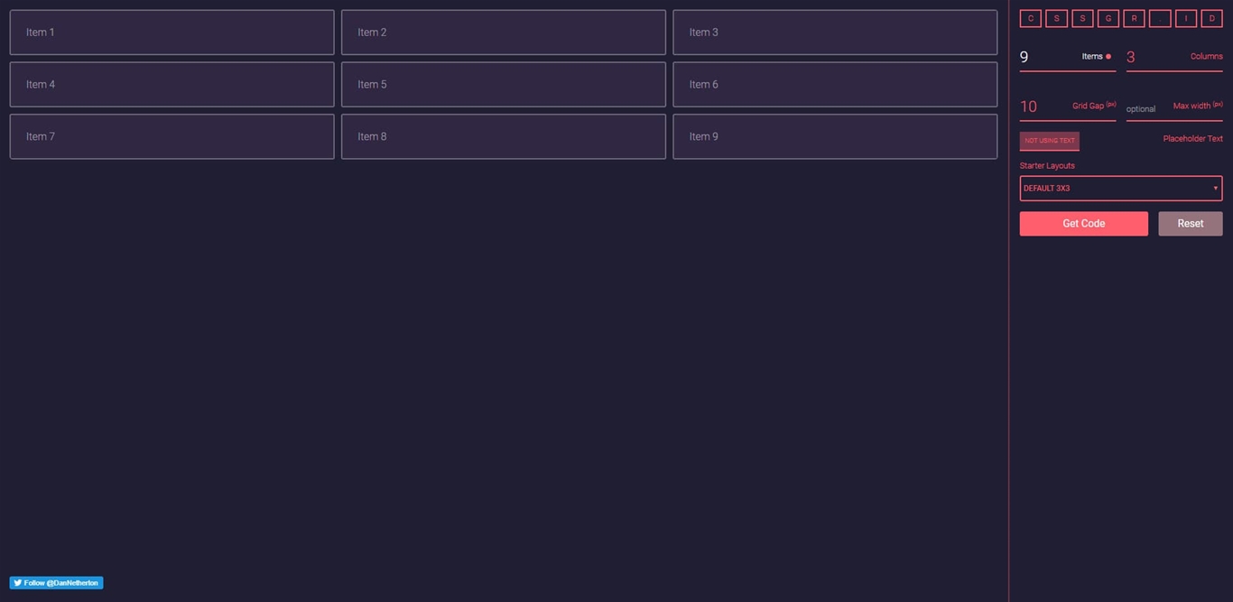 Trình tạo bố cục CSS GRID - cssgr.id