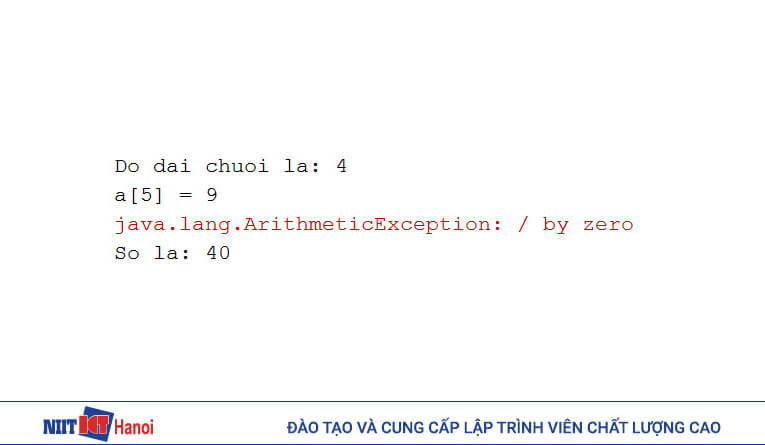 Lỗi khi thực hiện phép chia cho số 0