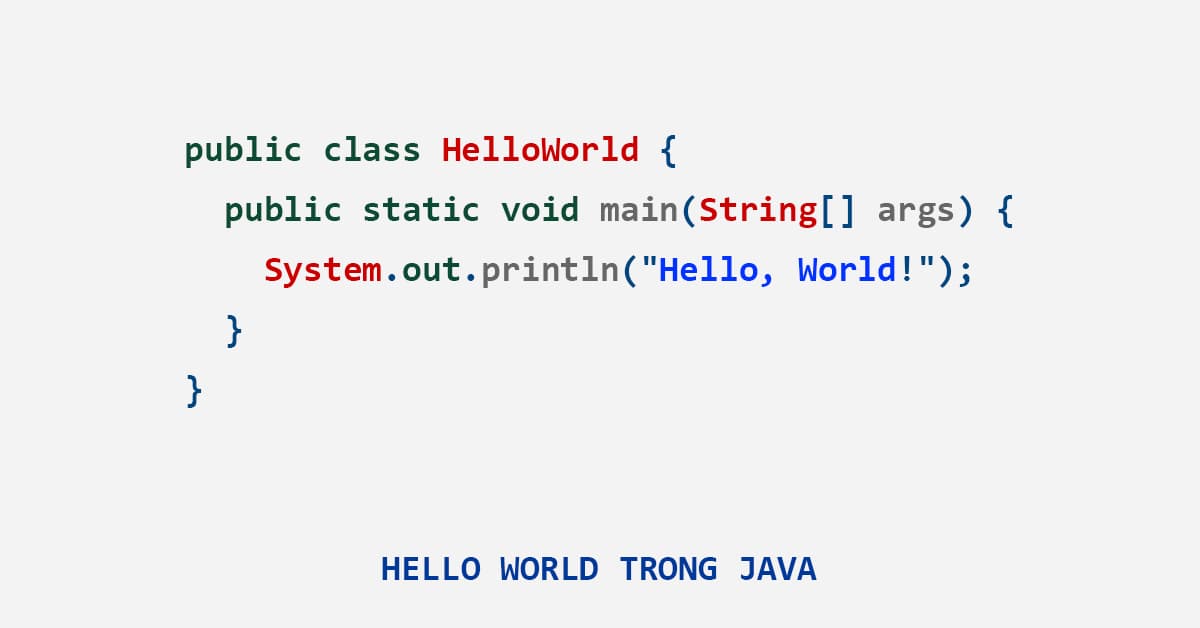 Chương trình Hello World trong Java