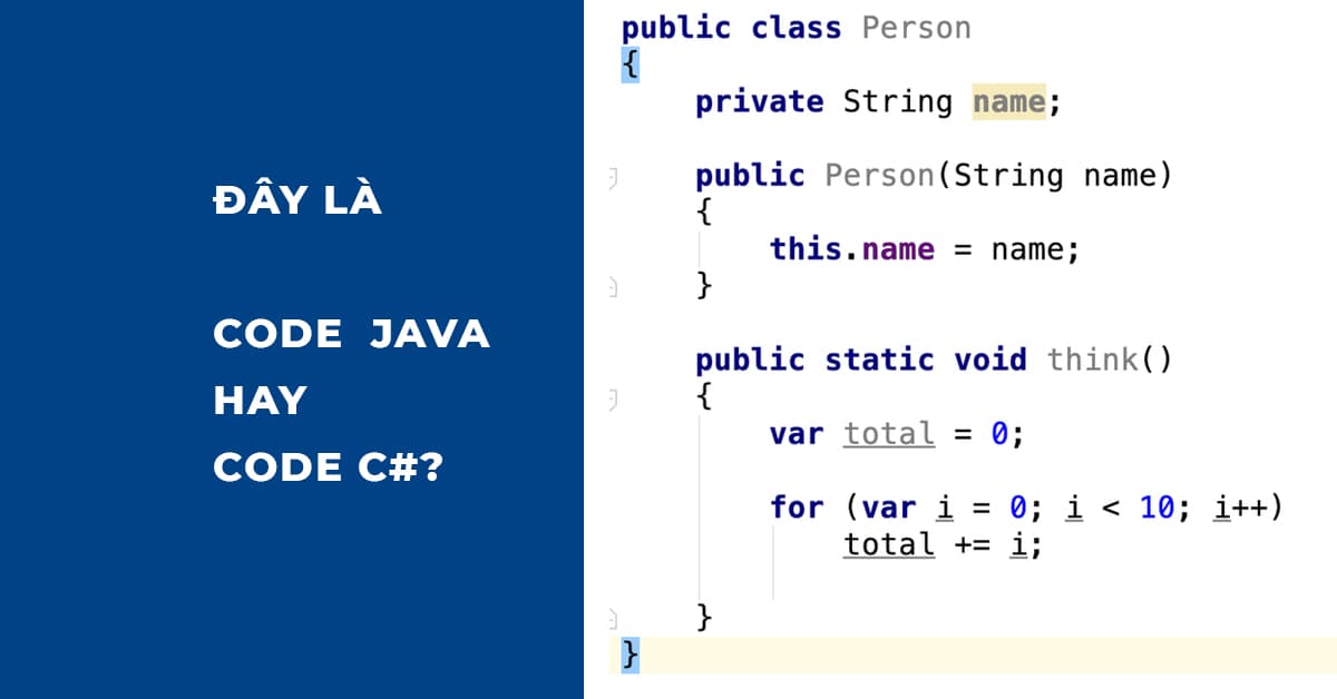 Đây là code Java hay C#?