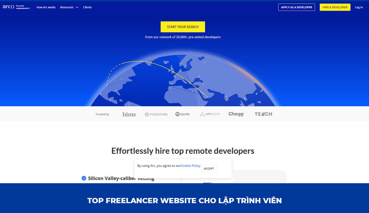 Freelancer Website cho Lập trình viên: Arc.dev