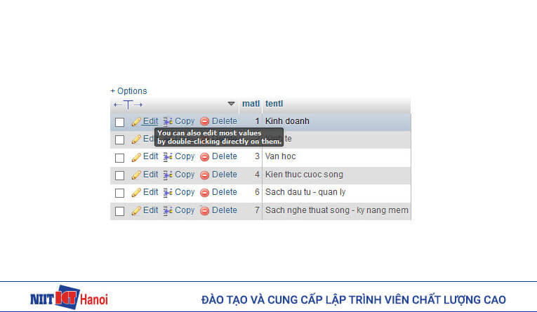 Chèn một số bản ghi vào bảng CSDL