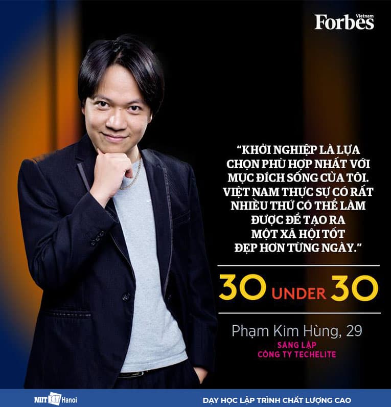 Phạm Kim Hùng được vinh danh FORBES VIỆT NAM 30 UNDER 30 NĂM 2016