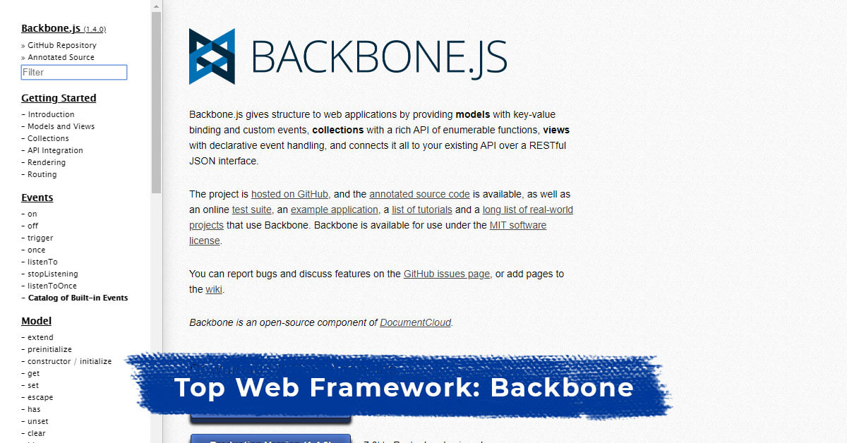 Top Web Framework: Backbone.js