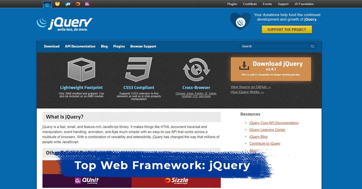 Top Web Framework: jQuery