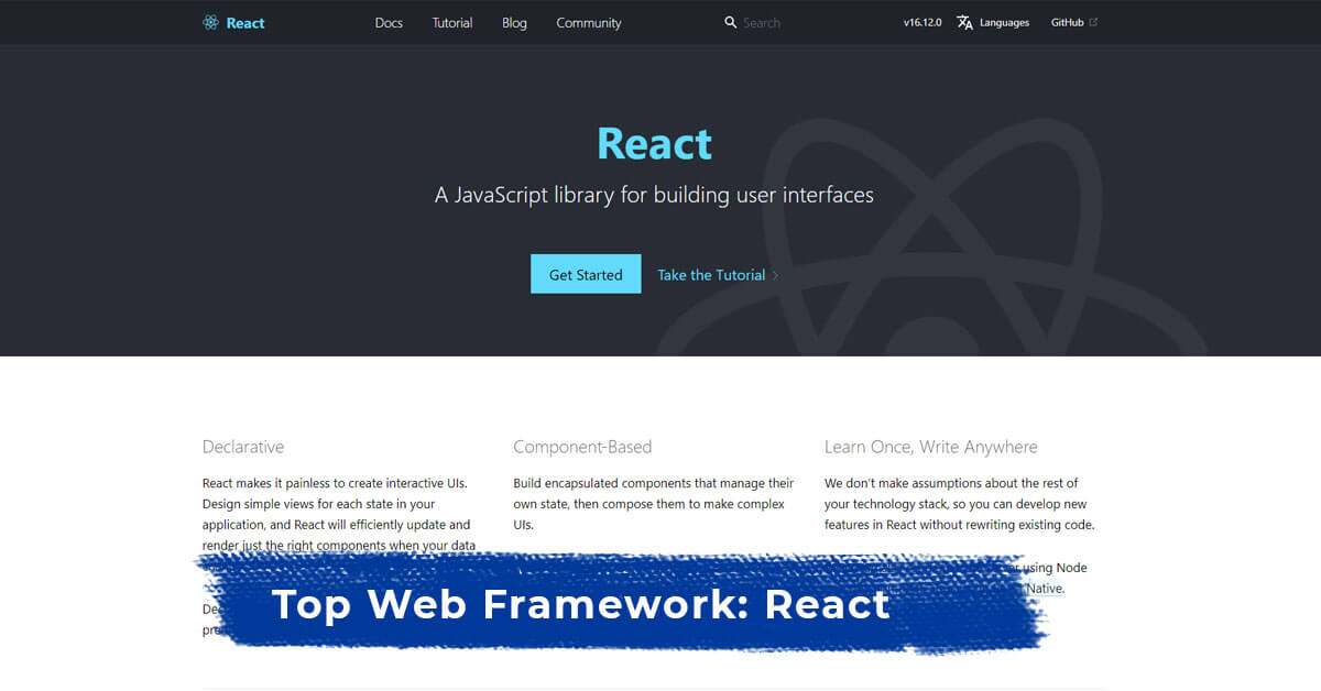 Top Web Framework: React