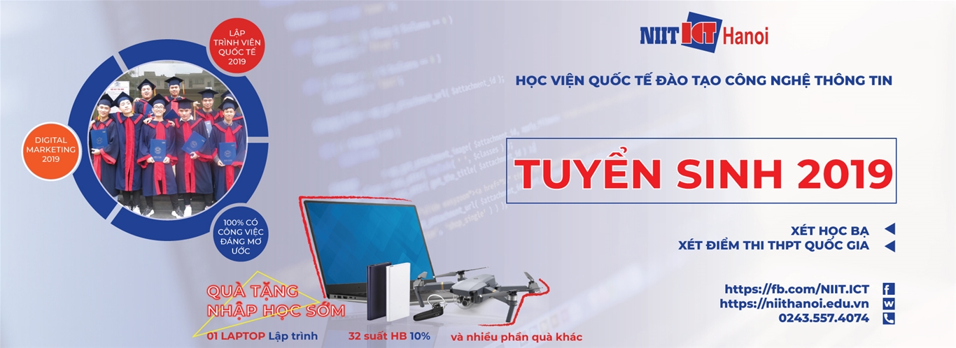 NIIT-ICT Hà Nội đang tuyển sinh Lập trình viên Quốc tế theo hình thức xét tuyển học bạ