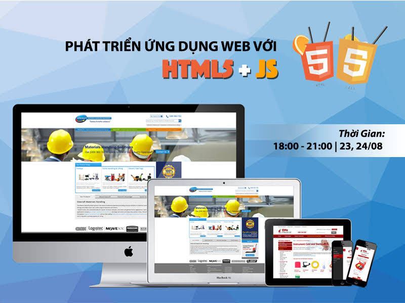 Hướng dẫn Phát triển Ứng dụng web với HTML5, Javascript miễn phí tháng 08