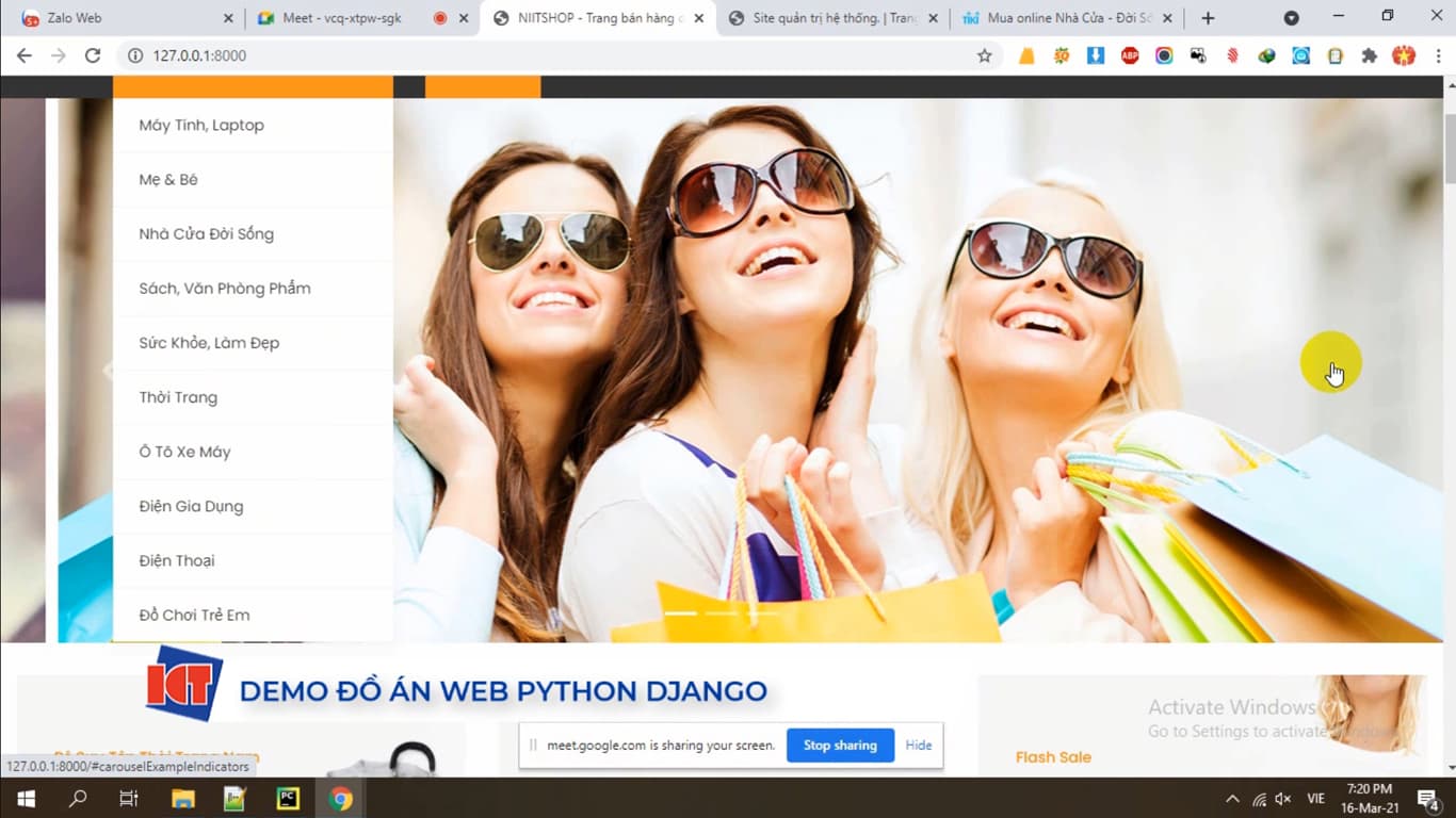 Demo Dự án Web với Python Django | Quang NV